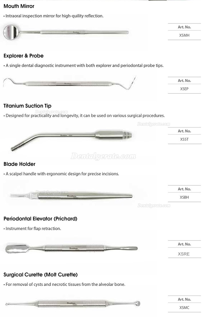 Dentium Oralchirurgie Kit 18-teiliges Zahnimplantat Chirurgie Set Basis Instrumentenset